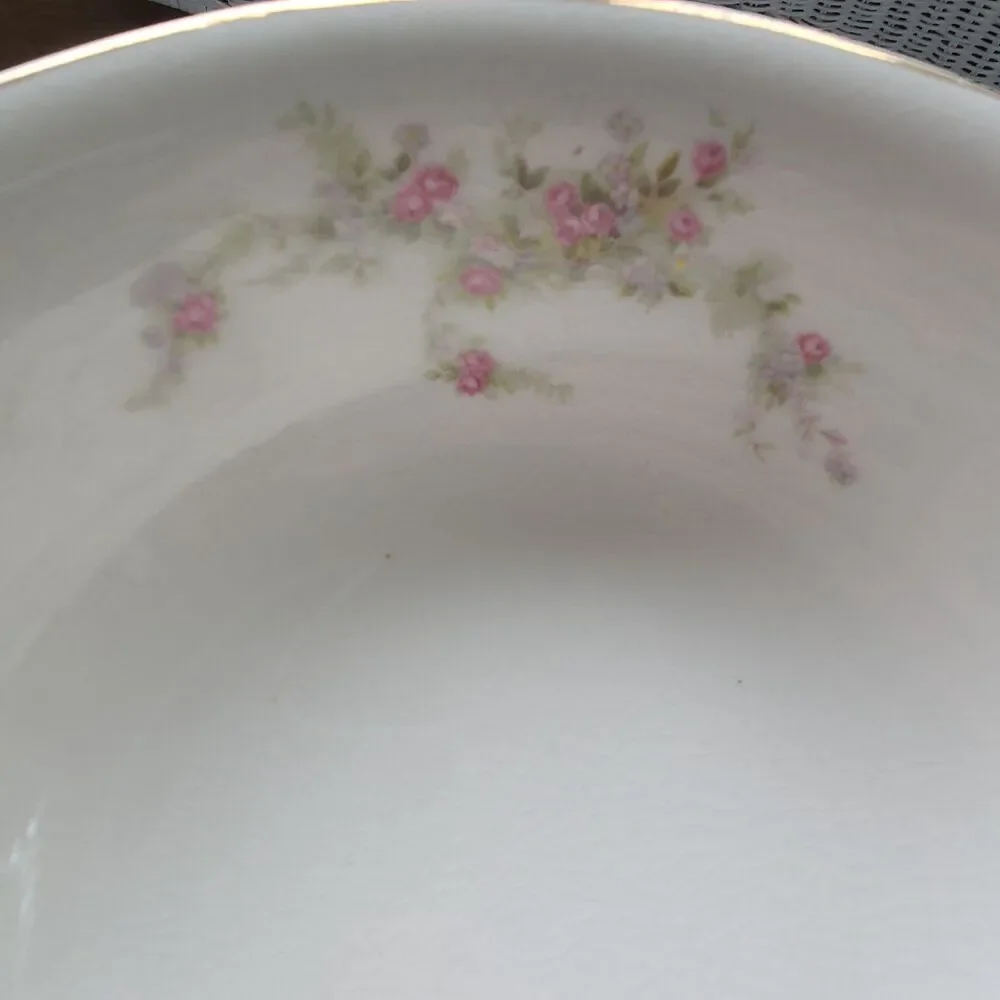 Vintage Crooksville China Co. Vegetable Serving Bowls CRO386 CRO266 Rose Swags